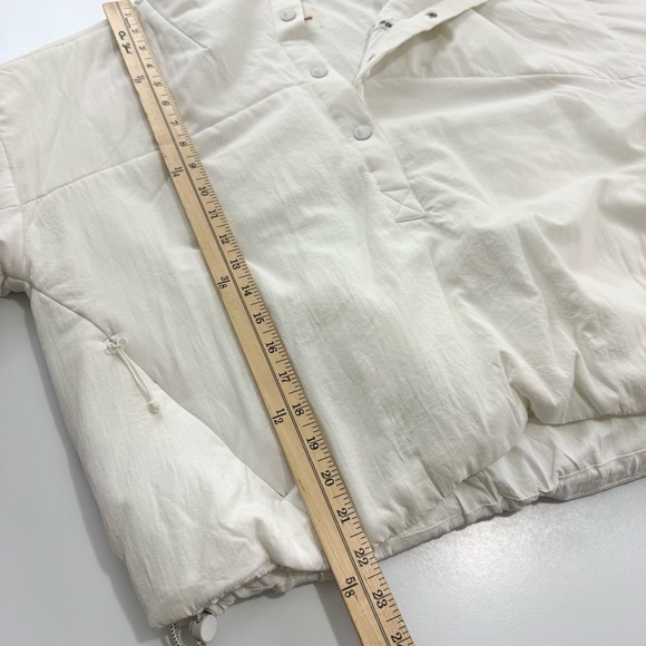 Free People Movement NEW Women’s Sz XS Soft White 1/4 Snap Hooded Puffer Jacket - Picture 14 of 15